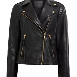 Women's Black Leather Jacket